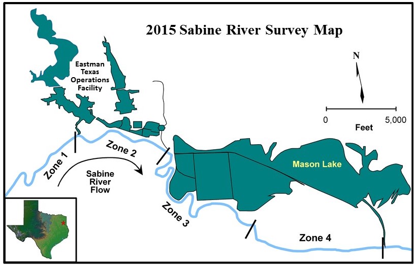 Sabine River Monitoring Research At The Academy Of Natural Sciences   2015 WEB Site Map.ashx